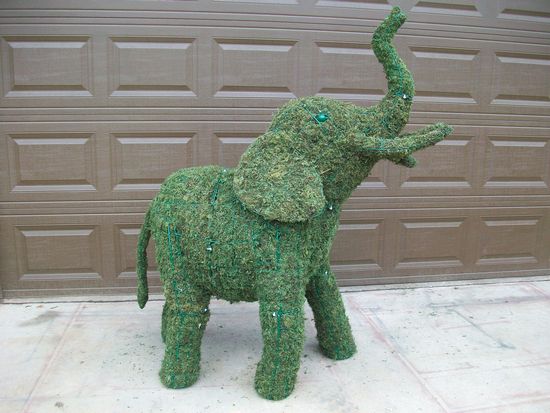 custom made elephant 5 foot topiary